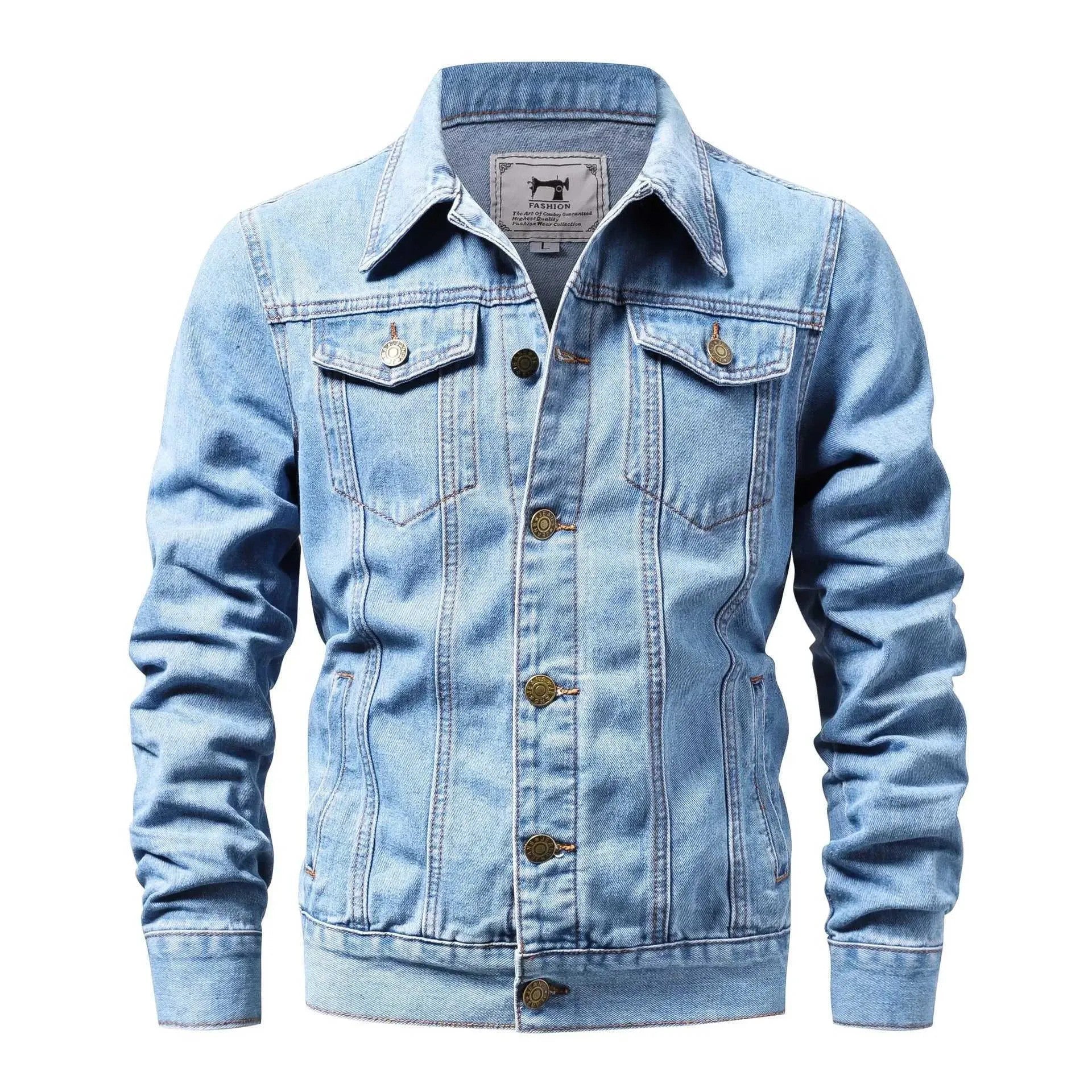 Unisex Sky Blue Denim Jacket – Lightweight & Classic